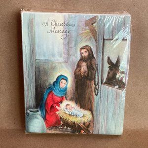 Vintage Pack of Christmas Cards / Unused Unopened/ Nativity
